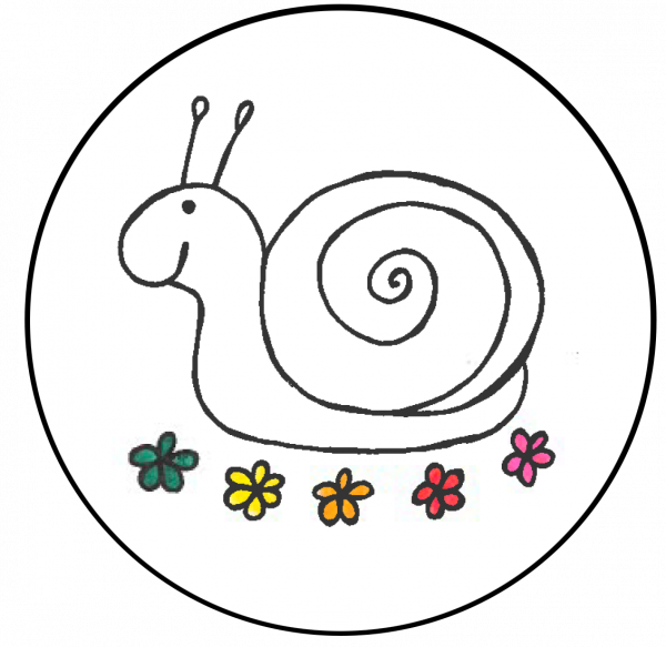 Il logo delle settimane della Chiocciola, la colonia estiva diurna comunale.